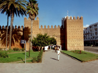 One of the walls of the medina (ancient city quarter) of Rabat